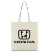 Еко-сумка HONDA неприличный лого Бежевий фото