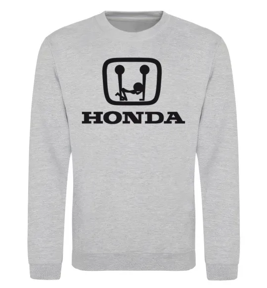 Світшот HONDA неприличный лого Сірий меланж фото
