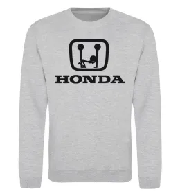 Свитшот HONDA неприличный лого Серый меланж фото
