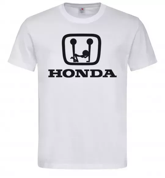 Мужская футболка HONDA неприличный лого Белый фото