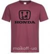 Мужская футболка HONDA неприличный лого Бордовый фото