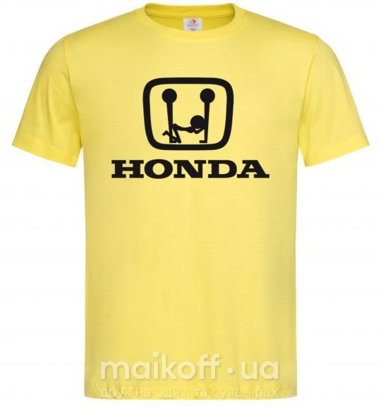 Чоловіча футболка HONDA неприличный лого Лимонний фото