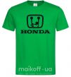 Мужская футболка HONDA неприличный лого Зеленый фото