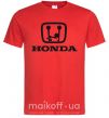 Чоловіча футболка HONDA неприличный лого Червоний фото