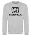 Свитшот HONDA неприличный лого Серый меланж фото