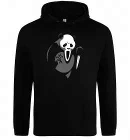 Женская толстовка (худи) ПАНДА з фільму крик Черный фото