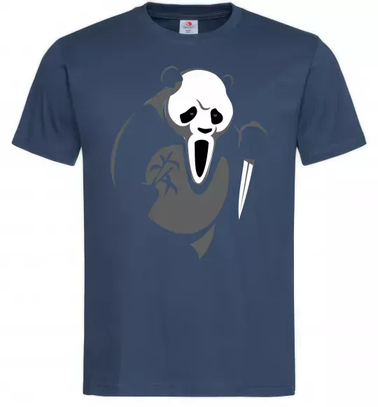 Мужская футболка ПАНДА з фільму крик Темно-синий фото