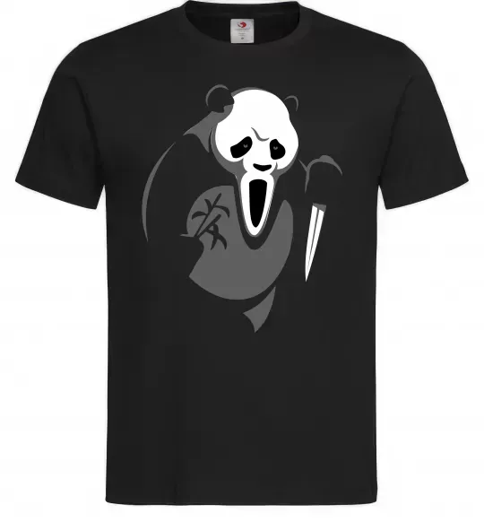 Мужская футболка ПАНДА з фільму крик Черный фото