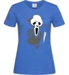 Женская футболка ПАНДА з фільму крик Ярко-синий фото