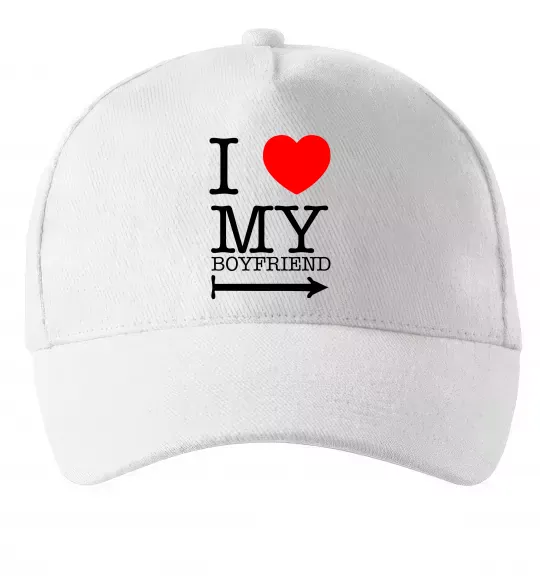 Кепка I LOVE MY BOYFRIEND Білий фото