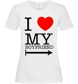 Жіноча футболка I LOVE MY BOYFRIEND Жіноча футболка I LOVE MY BOYFRIEND