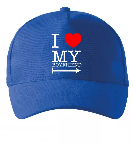 Кепка I LOVE MY BOYFRIEND Яскраво-синій фото