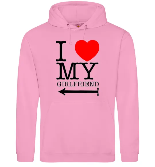 Чоловіча толстовка (худі) I LOVE MY GIRLFRIEND Рожевий фото