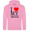 Чоловіча толстовка (худі) I LOVE MY GIRLFRIEND Рожевий фото
