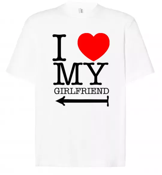 Футболка Оверсайз I LOVE MY GIRLFRIEND Белый фото