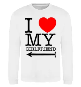 Світшот I LOVE MY GIRLFRIEND Білий фото