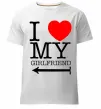 Мужская премиум футболка I LOVE MY GIRLFRIEND Белый фото