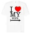 Футболка Оверсайз I love my wife Білий фото