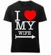 Чоловіча преміум футболка I love my wife Чорний фото