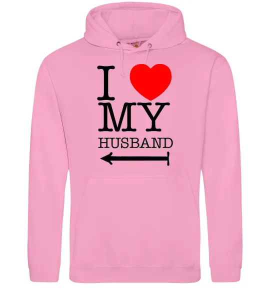 Жіноча толстовка (худі) I love my husband Рожевий фото