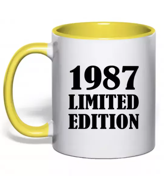 Чашка с цветной ручкой 19ХХ LIMITED EDITION Солнечно желтый фото