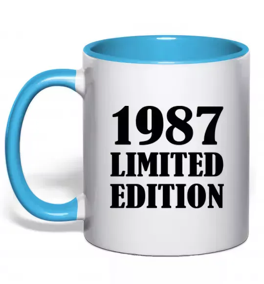 Чашка с цветной ручкой 19ХХ LIMITED EDITION Голубой фото