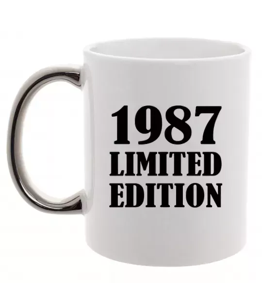 Чашка с цветной ручкой 19ХХ LIMITED EDITION Серебро фото