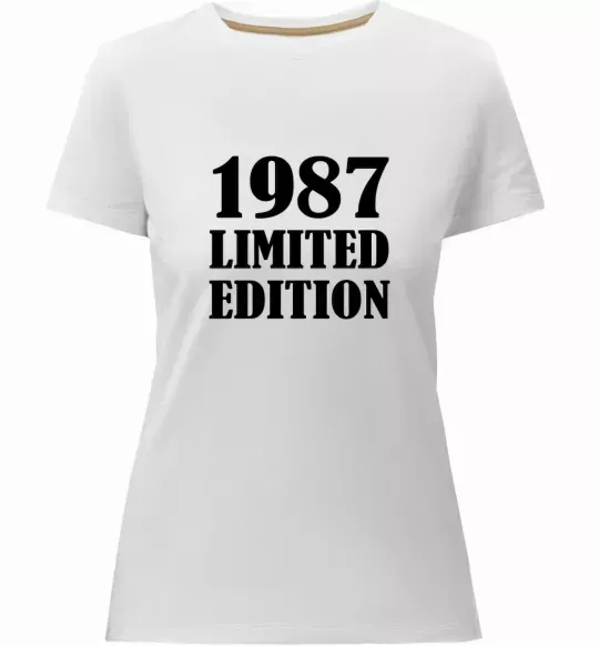 Жіноча преміум футболка 19ХХ LIMITED EDITION Білий фото