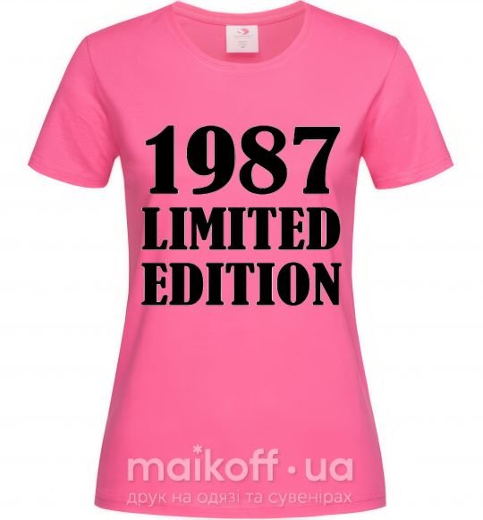 Жіноча футболка 19ХХ LIMITED EDITION Яскраво-рожевий фото
