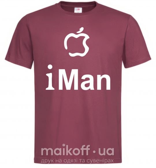 Мужская футболка iMAN Бордовый фото