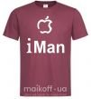 Мужская футболка iMAN Бордовый фото