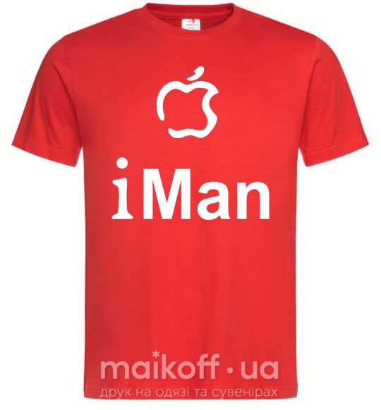 Чоловіча футболка iMAN Червоний фото