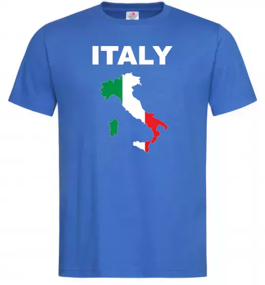 Мужская футболка ITALY Ярко-синий фото