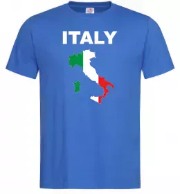 Мужская футболка ITALY Ярко-синий фото