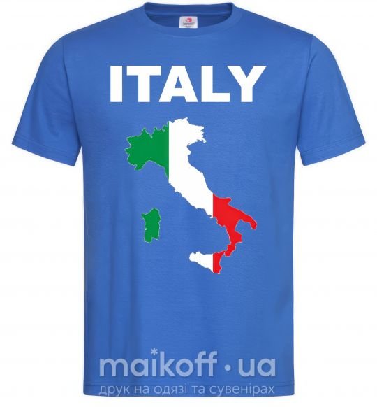 Чоловіча футболка ITALY Яскраво-синій фото