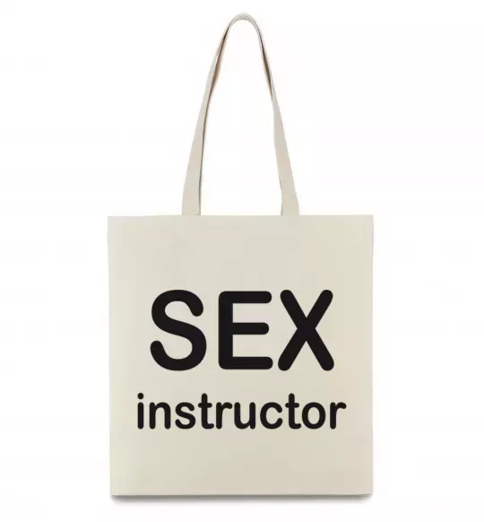 Эко-сумка SEX INSTRUCTOR Бежевый фото