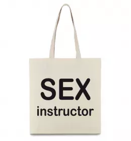 Эко-сумка SEX INSTRUCTOR Бежевый фото