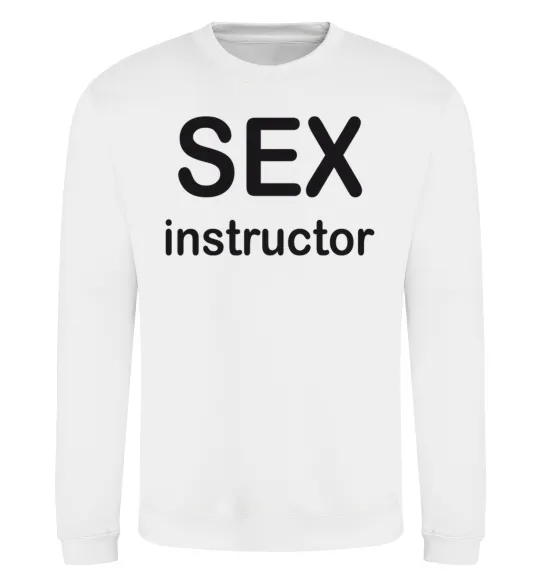 Світшот SEX INSTRUCTOR Білий фото
