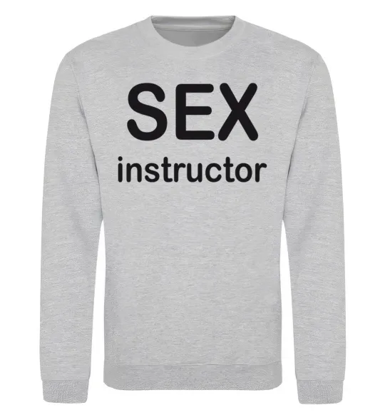 Світшот SEX INSTRUCTOR Сірий меланж фото