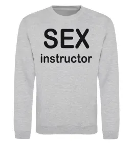 Свитшот SEX INSTRUCTOR Серый меланж фото