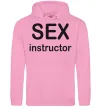 Мужская толстовка (худи) SEX INSTRUCTOR Розовый фото
