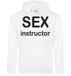 Мужская толстовка (худи) SEX INSTRUCTOR Белый фото