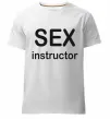 Мужская премиум футболка SEX INSTRUCTOR Белый фото