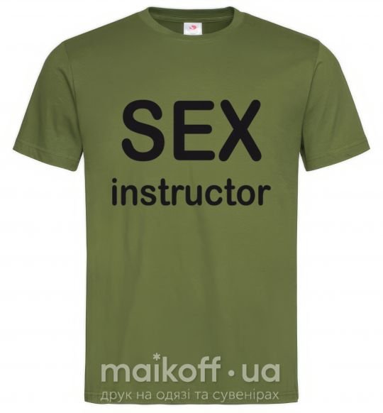 Чоловіча футболка SEX INSTRUCTOR Оливковий фото