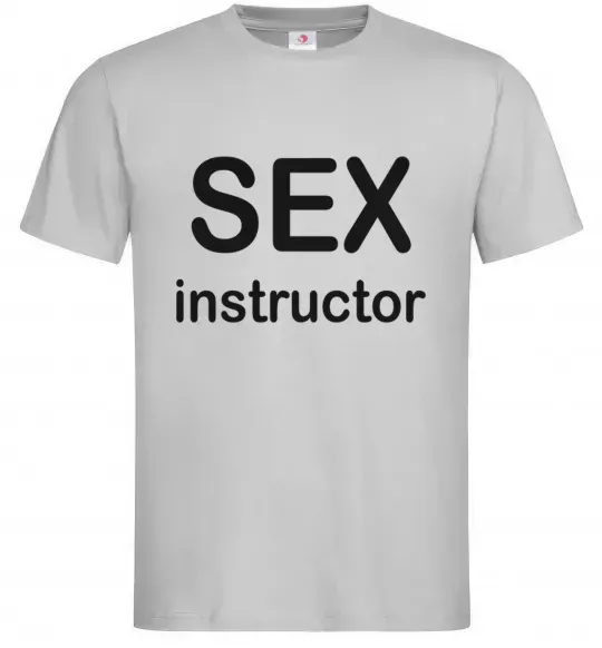 Мужская футболка SEX INSTRUCTOR Серый фото