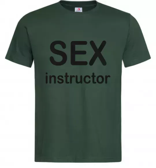 Мужская футболка SEX INSTRUCTOR Темно-зеленый фото