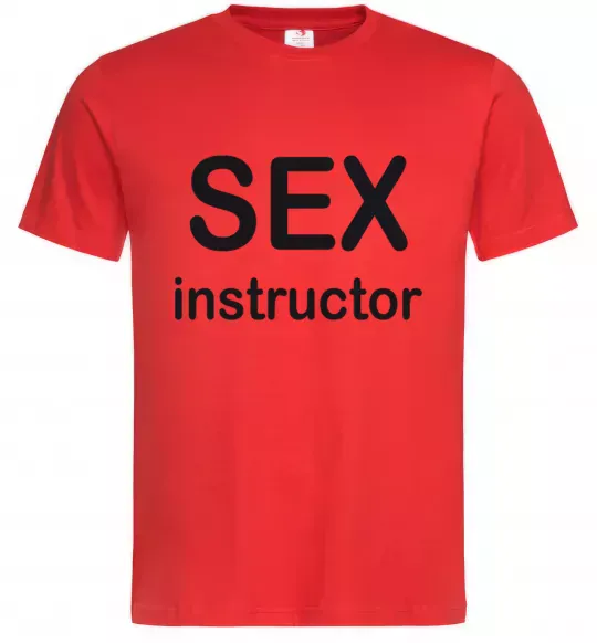 Мужская футболка SEX INSTRUCTOR Красный фото