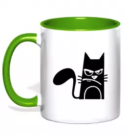 Чашка с цветной ручкой Ramen cat Черный фото