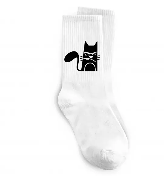Носки ANGRY CAT Белый фото