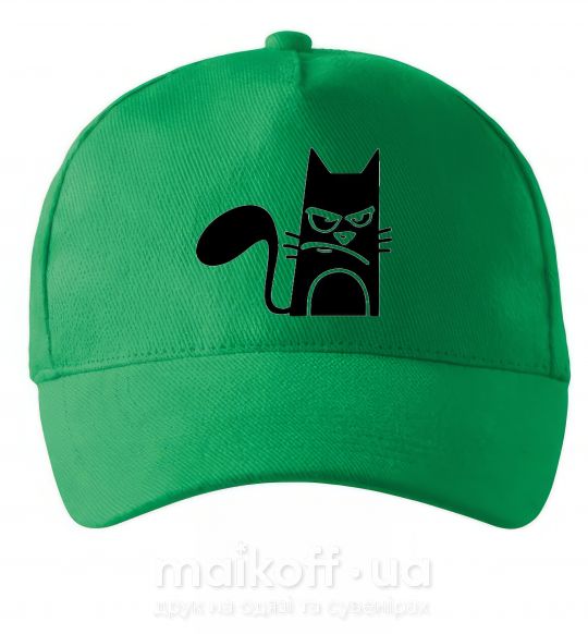 Кепка ANGRY CAT Зеленый фото